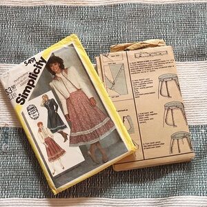 Vintage 1982 Gunne‎ Sax Simplicity dress sewing pattern #5491 UNCUT NOS